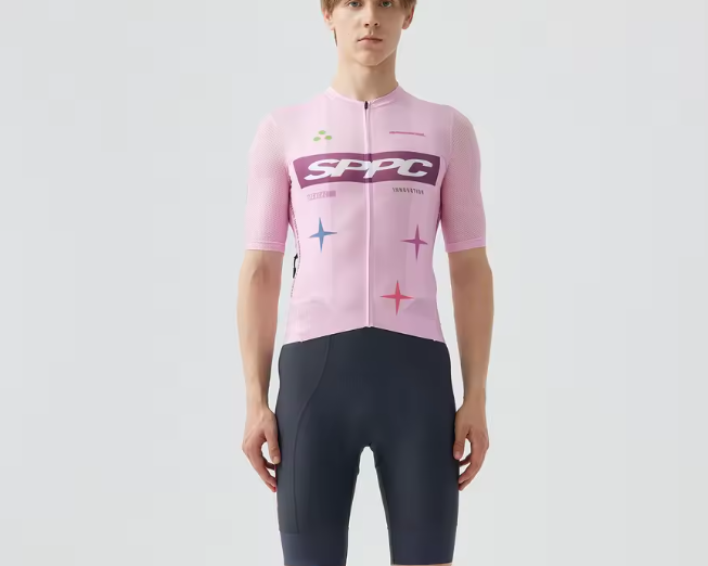 SPEXCEL Men's Italian‑Fabric Short Sleeve Cycling Jersey, Aero‑Fit UPF50+ Quick‑Dry