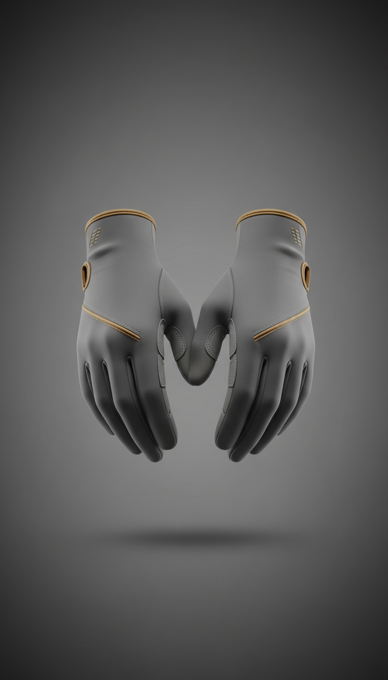 Platinum Grey Gloves with Microgrip Palms