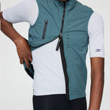 SPEXCEL All Season Classic Lightweight Windproof cycling Vest Men's Wind Jacket Stretch fabric With Two Way Zipper